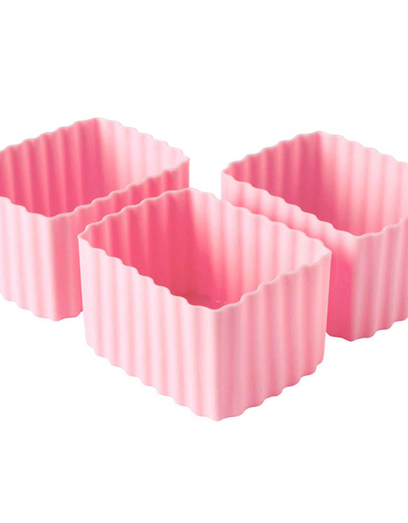 Little Lunch Box Co Little Lunch Box Silicone Bento Cups - Rechthoek Set/3 Licht Roze