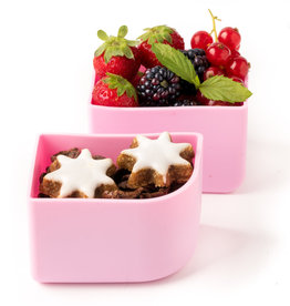 LEKKABOX Silicone Bento Cups - Afgerond set/2 - Roze