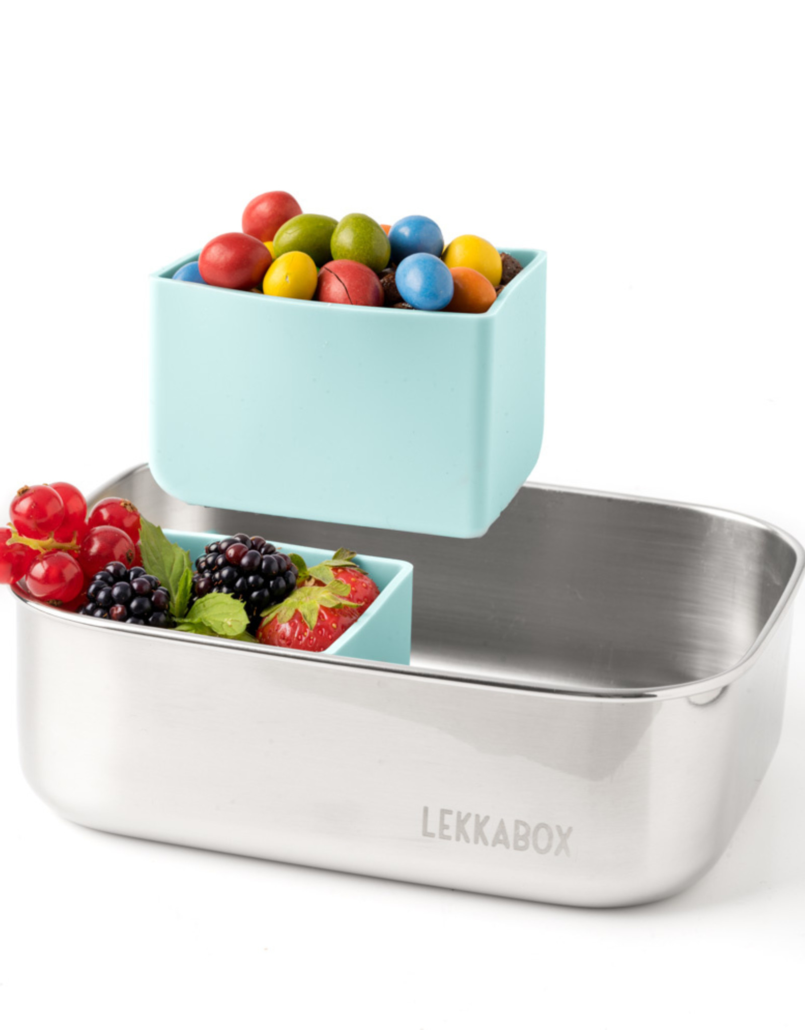 LEKKABOX Lekkabox Silicone Bento Cups - Afgerond set/2 - Munt