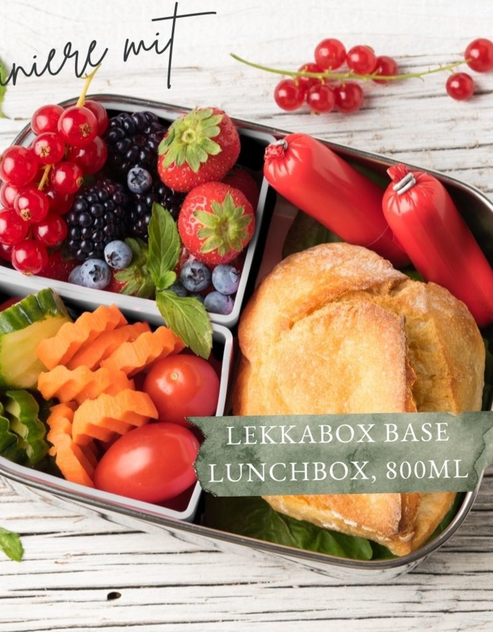 LEKKABOX Lekkabox Silicone Bento Cups - Afgerond set/2 - Munt