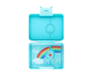 Snack Size Small Bento Lunch Box Misty Aqua (Rainbow)