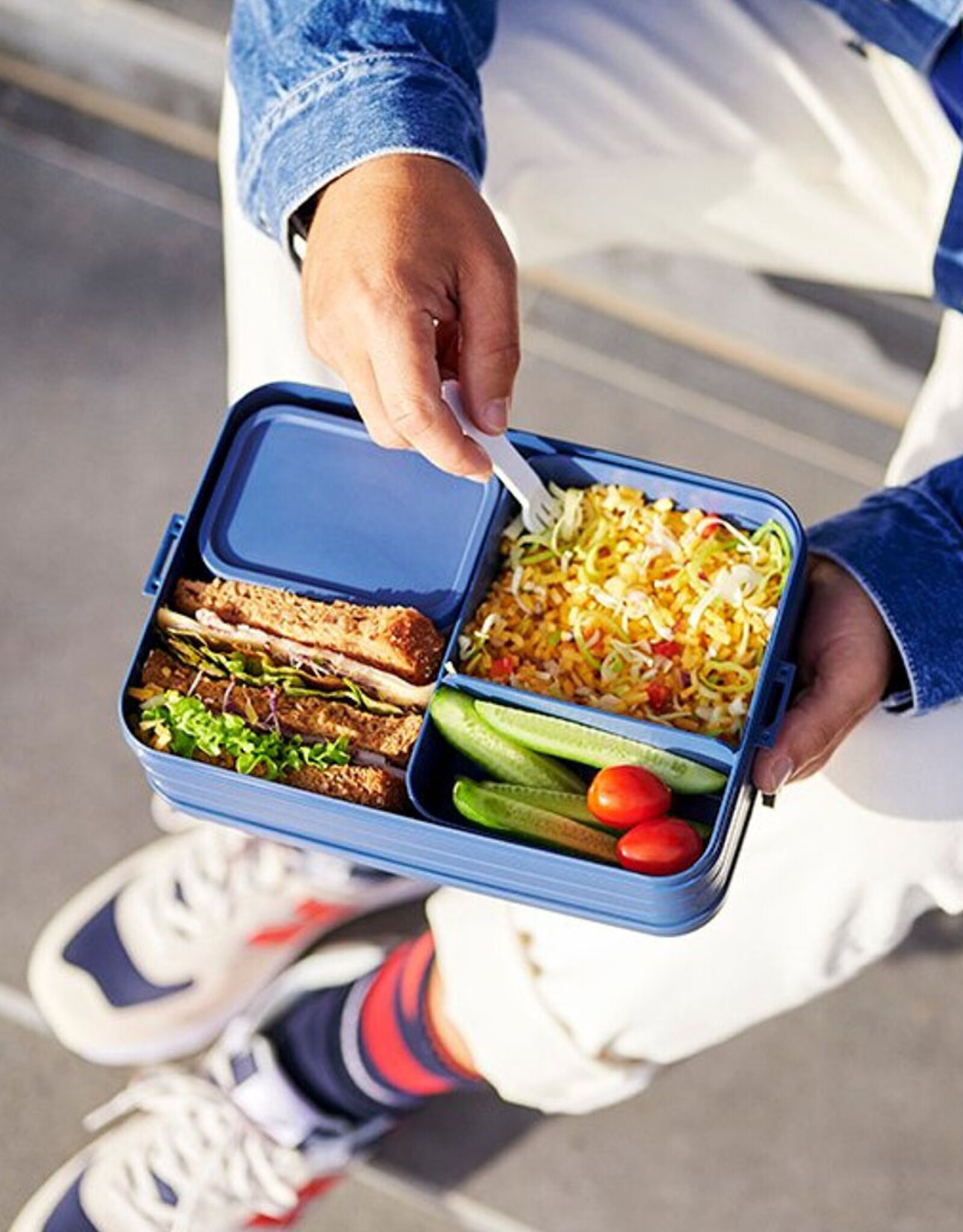 Mepal Bento lunchbox take a break LARGE - Vivid Blue