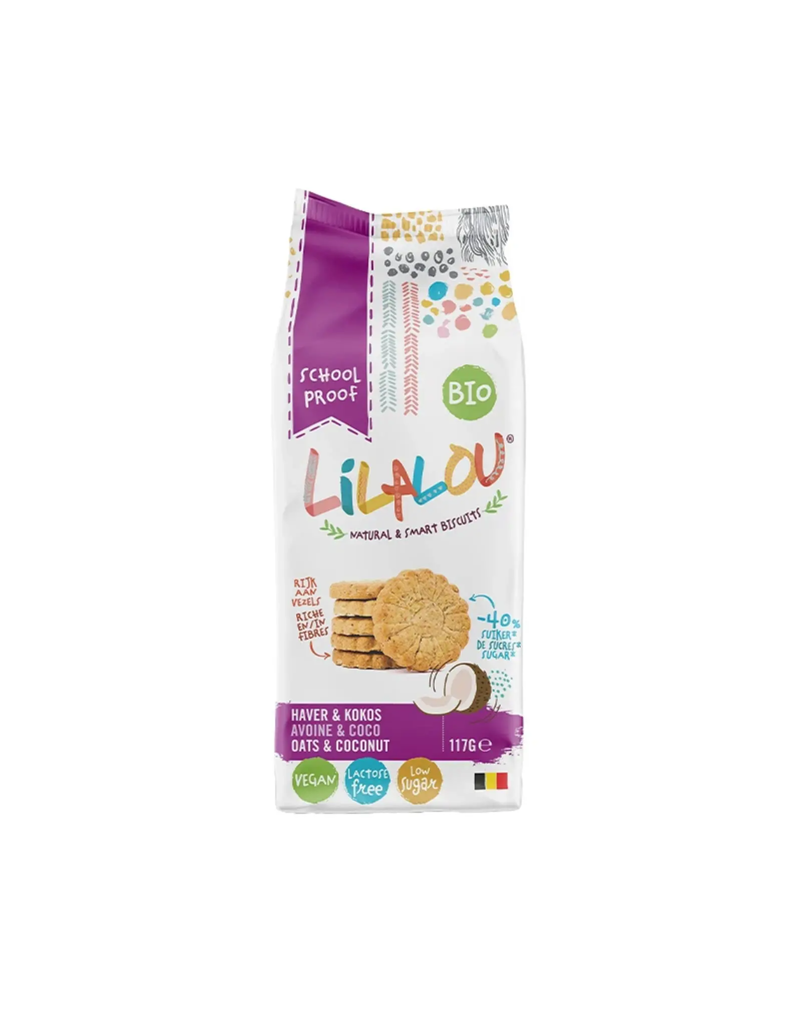 LilaLou LilaLou BIO Koekjes Haver & Kokos (117gr)
