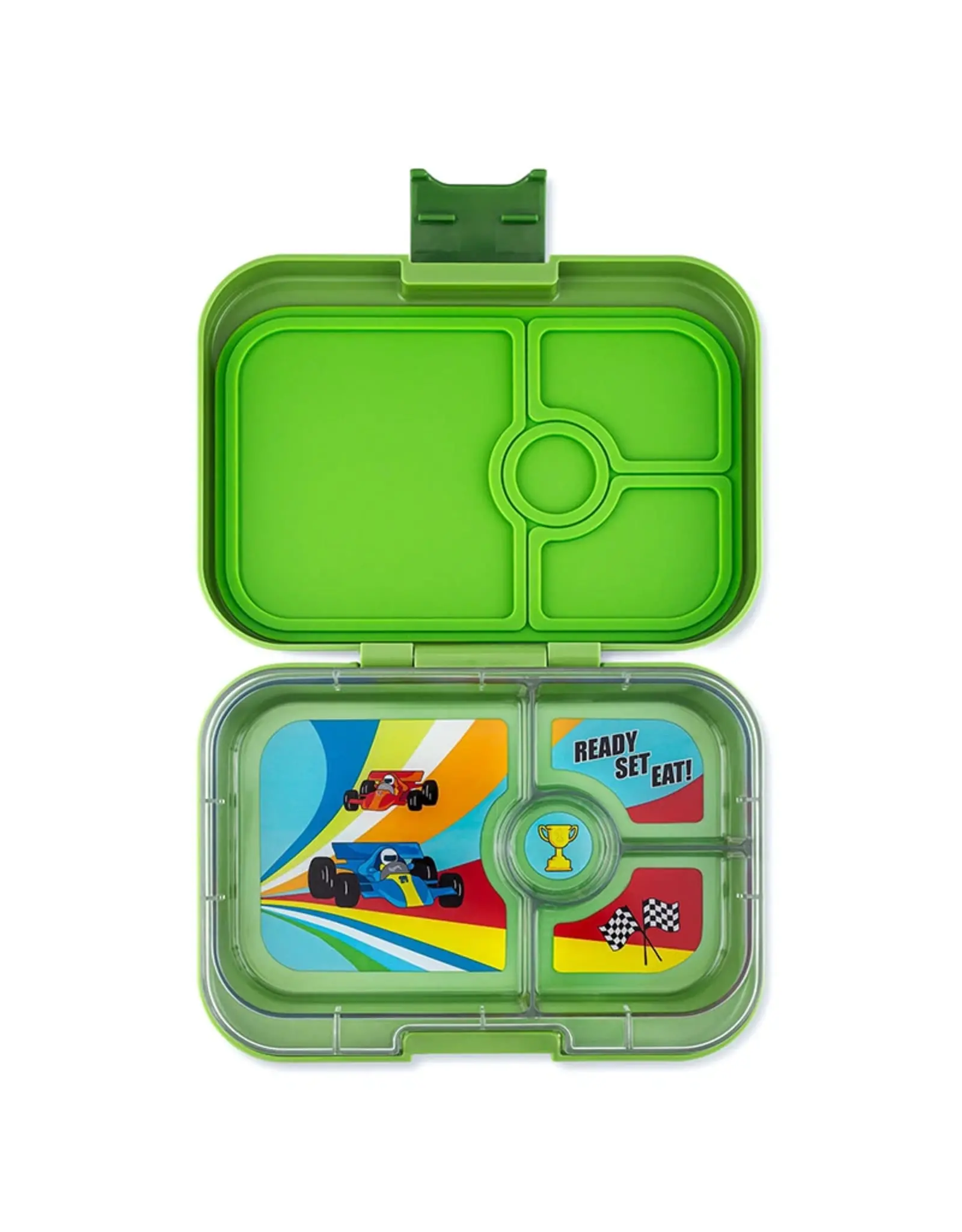 Yumbox Yumbox Panino 4-vakken - Matcha Green (Race Cars)