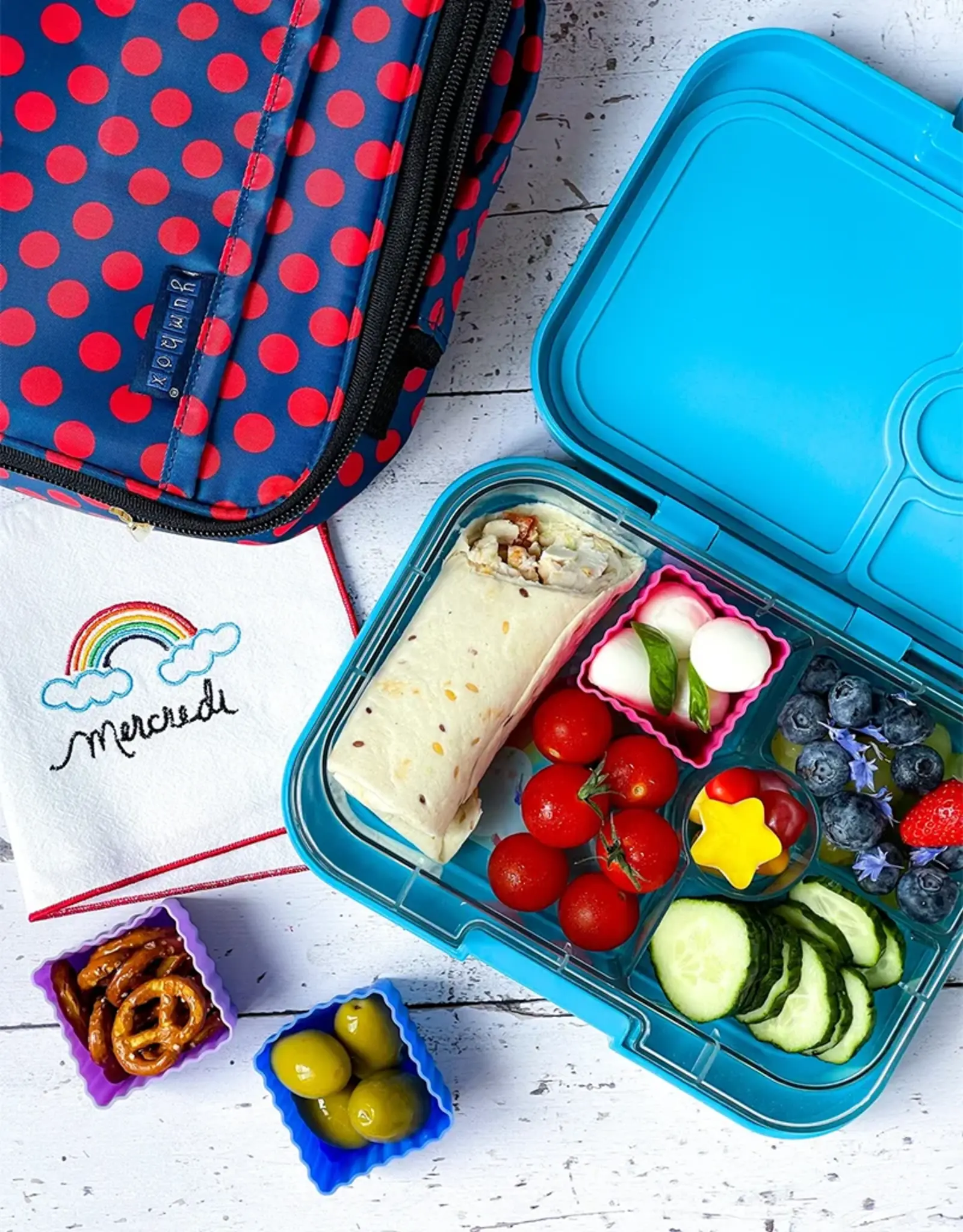 Yumbox Yumbox Siliconen Bakjes (set van 6) - Blauw/Groen