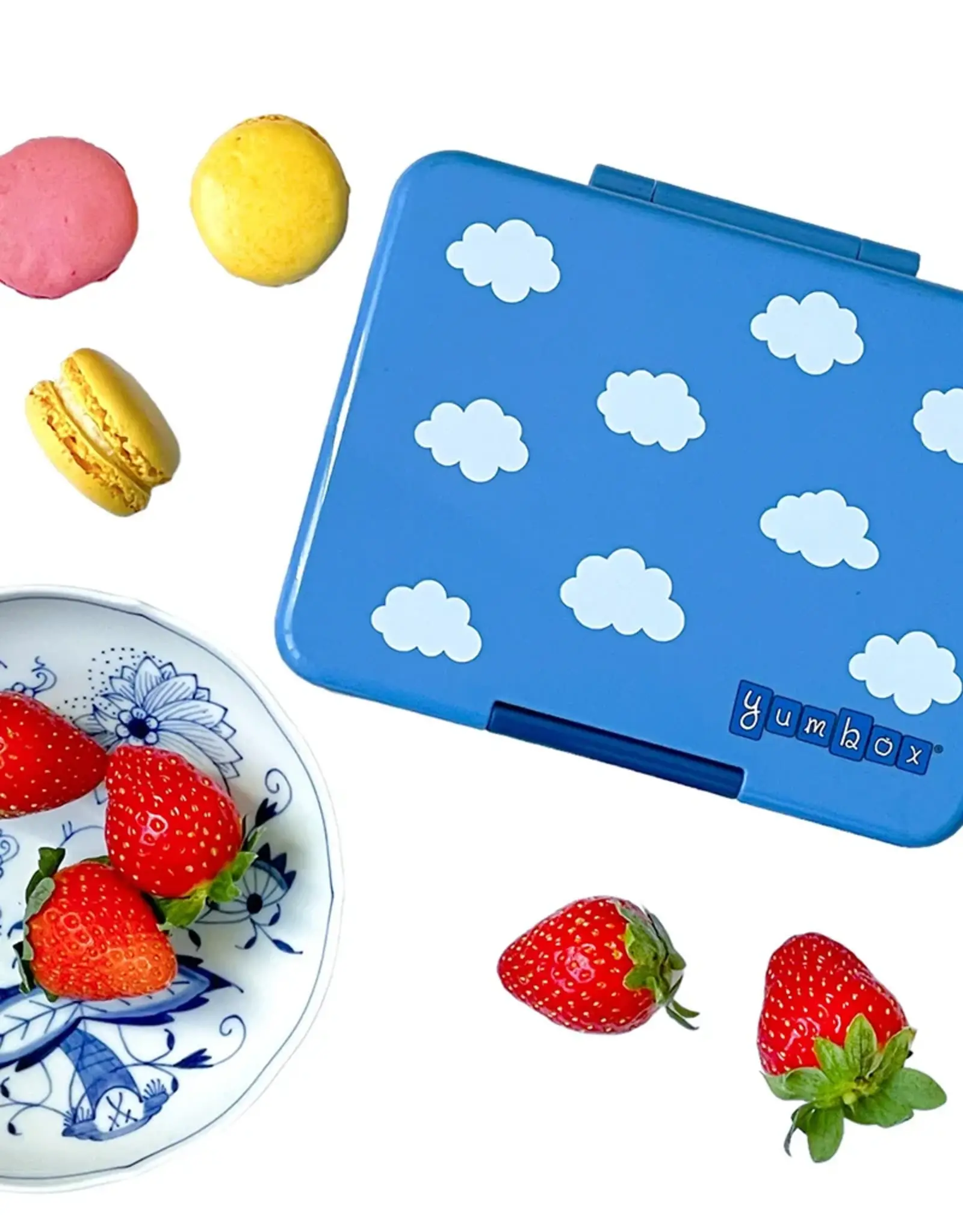 Yumbox Yumbox Snack 3-vakken - Sky Blue Clouds print (Rainbow)