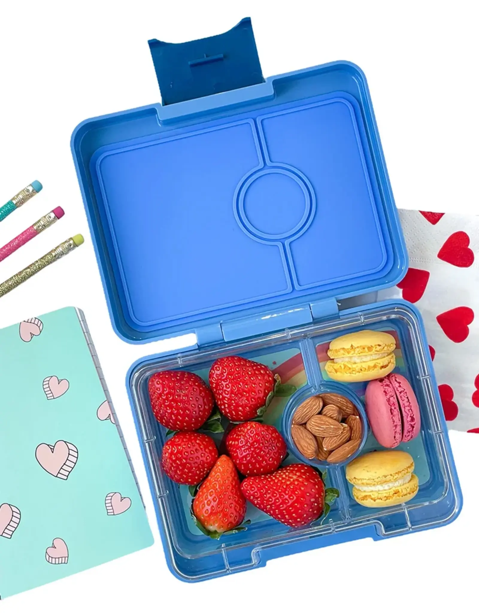 Yumbox Yumbox Snack 3-vakken - Sky Blue Clouds print (Rainbow)