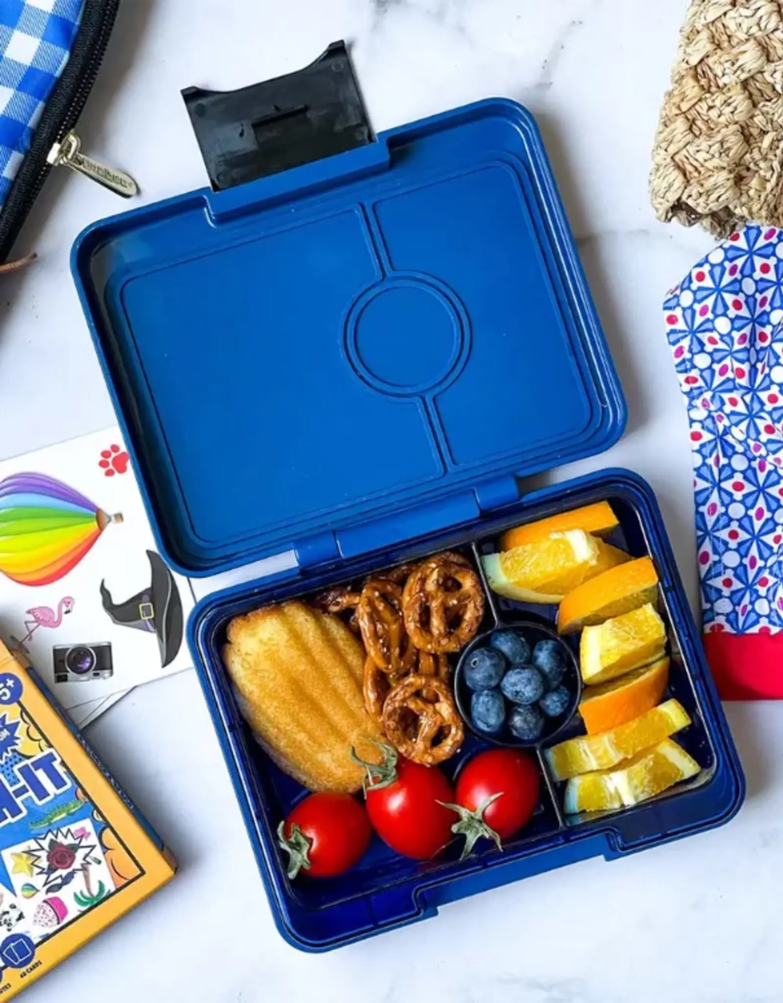 Yumbox Yumbox Snack 3-vakken - Monte Carlo Navy  (Navy Clear)