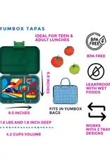 Yumbox Yumbox Tapas XL 4-vakken - Greenwich Green (Race Cars)