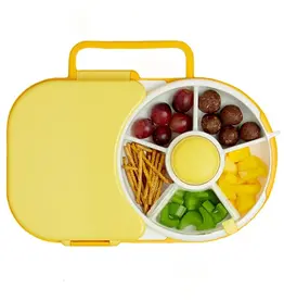 Göbe Göbe Lunchbox met Snack Spinner - Honing Geel
