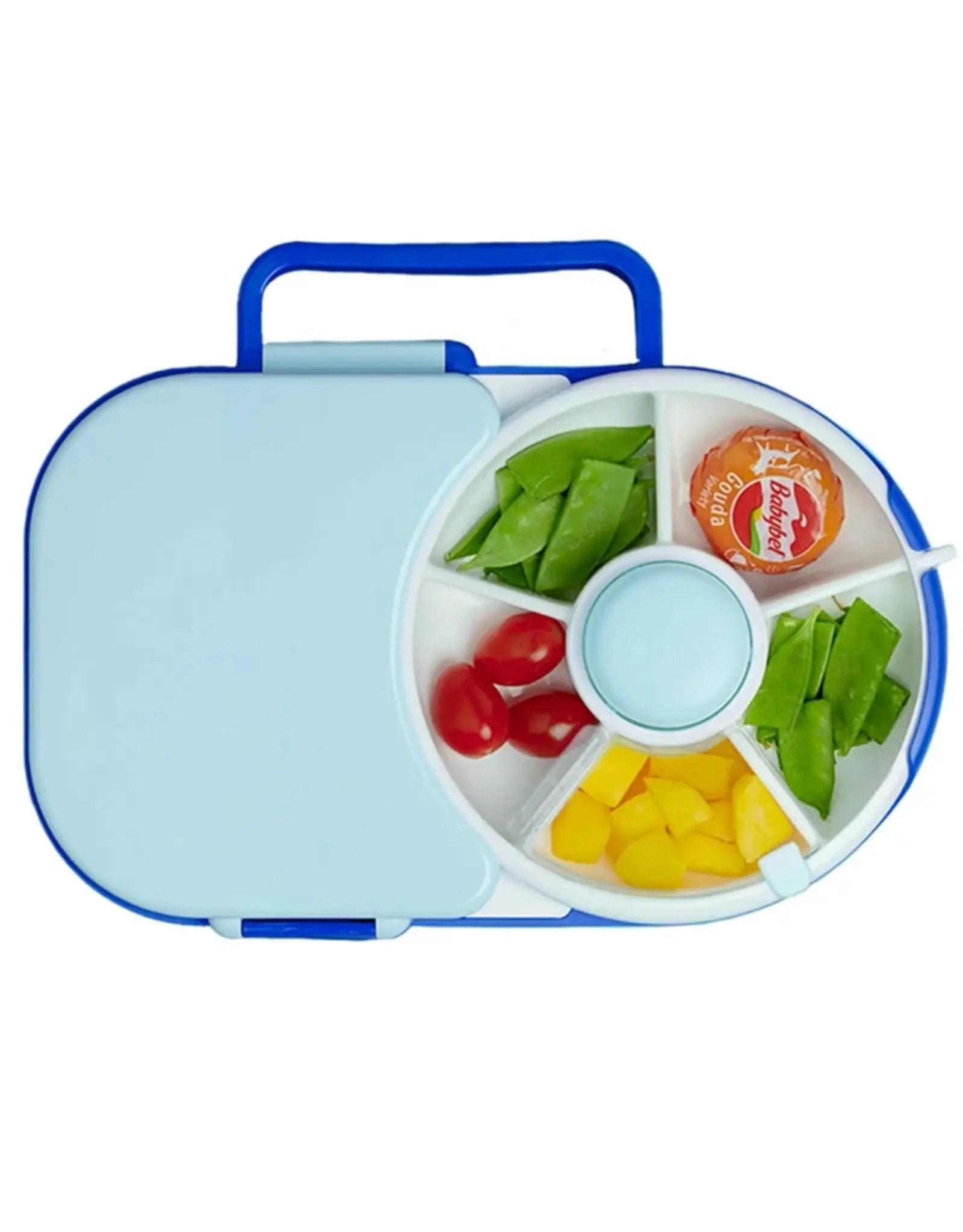 Göbe Göbe Lunchbox met Snack Spinner - Blueberry  Blauw