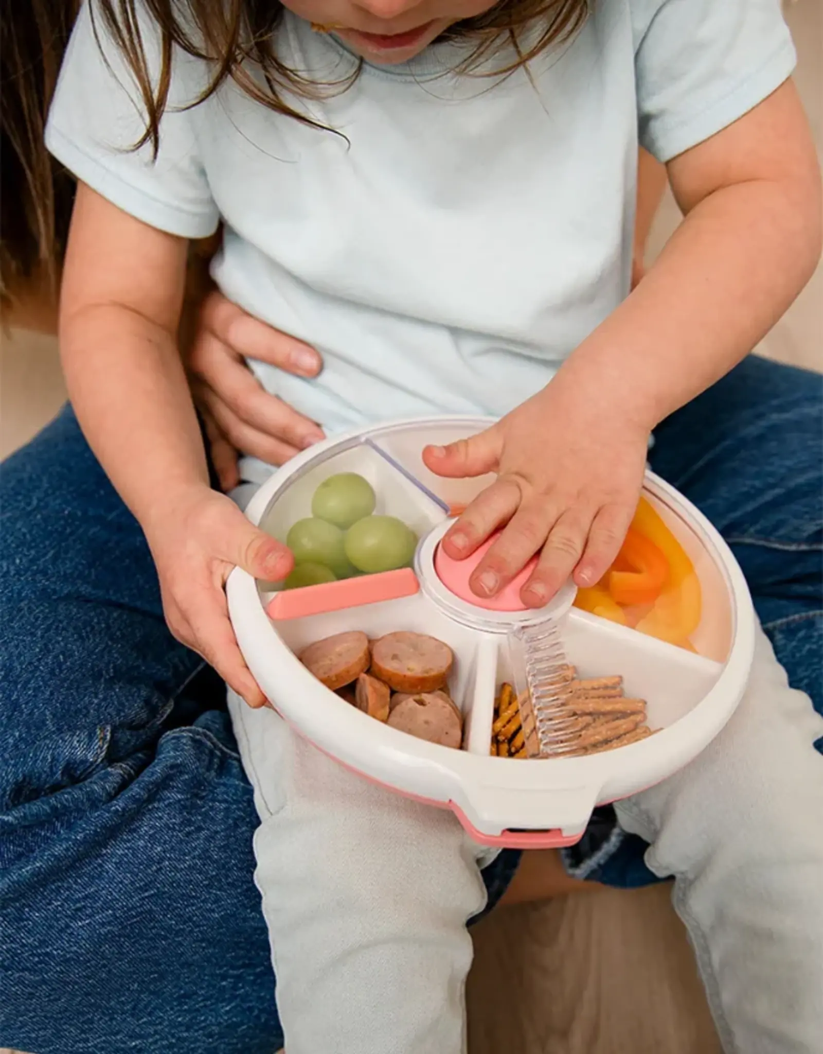 Göbe Göbe Grote Snack Spinner - Koraal Roze