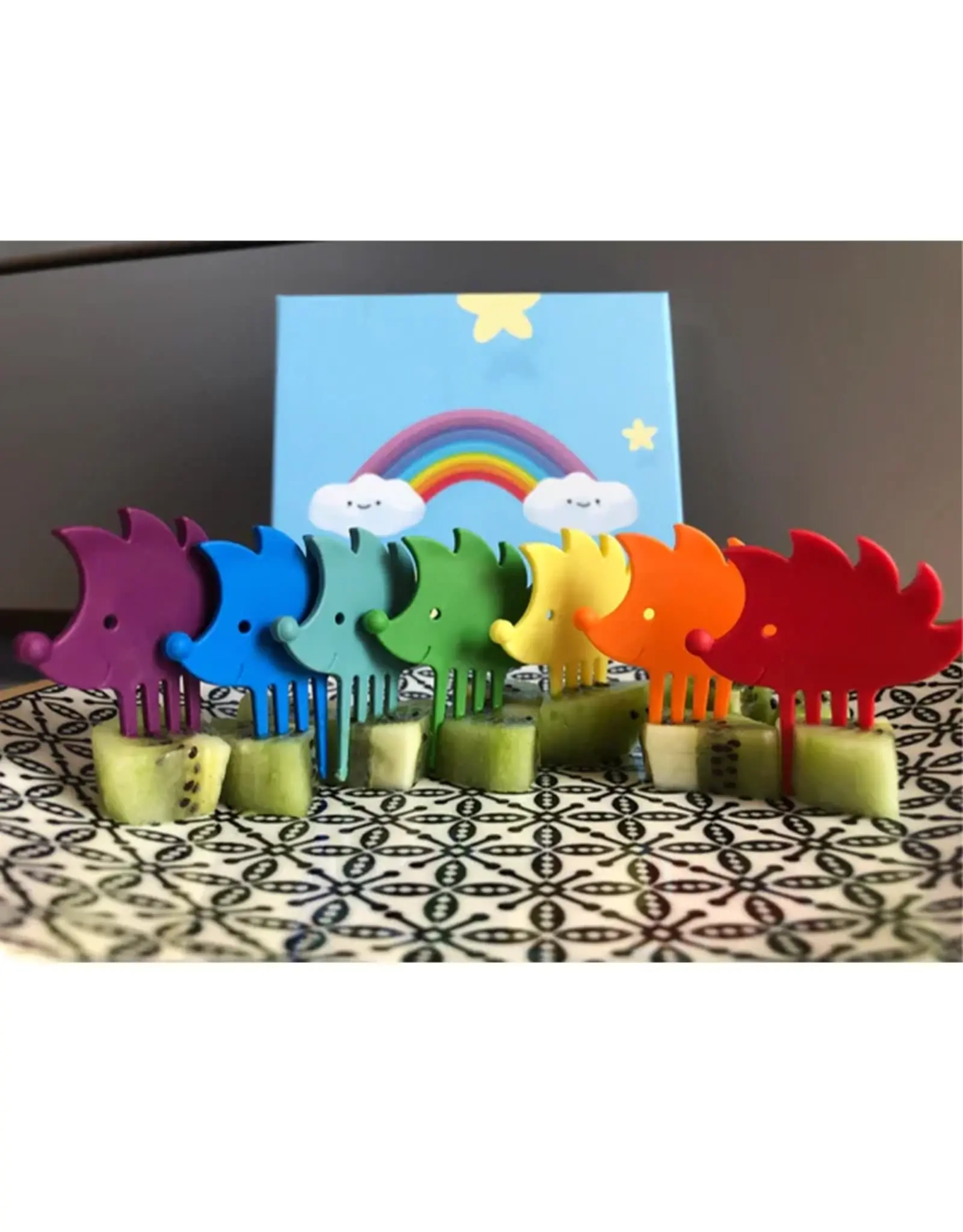 Pieksi und Griffel Prikkers Piekse Regenboog Egels - Set van 7