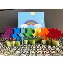 Pieksi und Griffel Prikkers Piekse Regenboog Egels - Set van 7