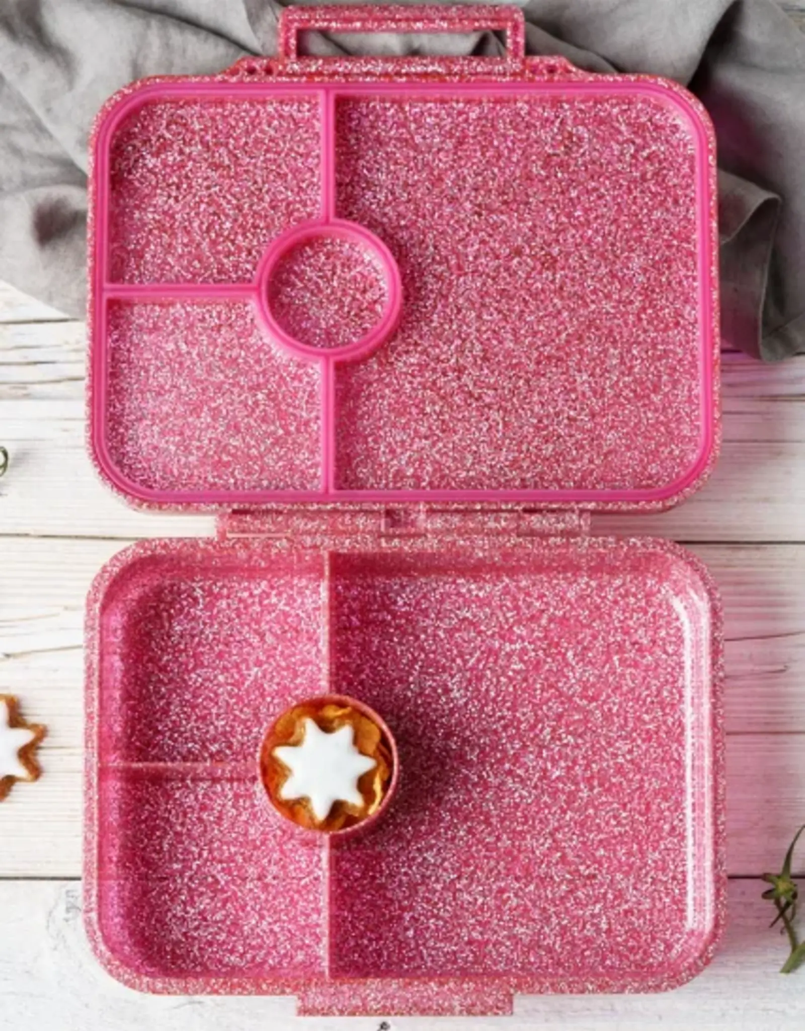 LEKKABOX Lekkabox Glamour - Lunchbox met 4 vakken - Roze