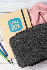 LEKKABOX Lekkabox Glamour lunchbox 4 vakken - Zwart