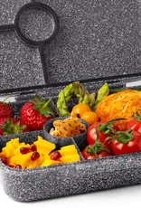 LEKKABOX Lekkabox Glamour - Lunchbox met 4 vakken - Zwart