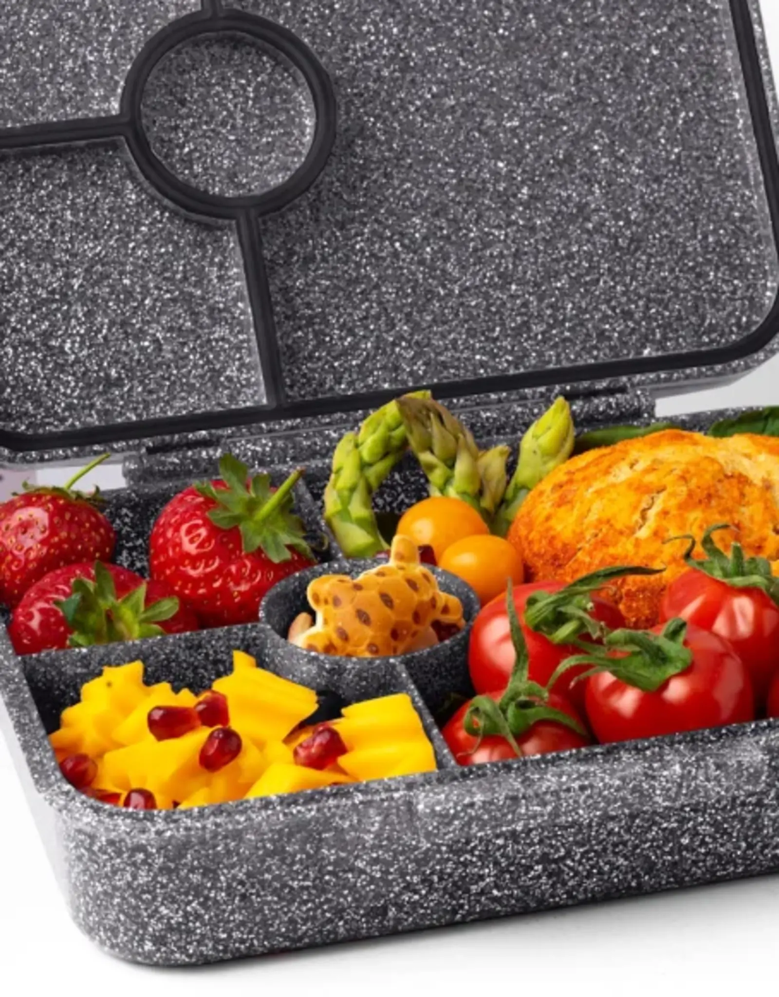 LEKKABOX Lekkabox Glamour - Lunchbox met 4 vakken - Zwart