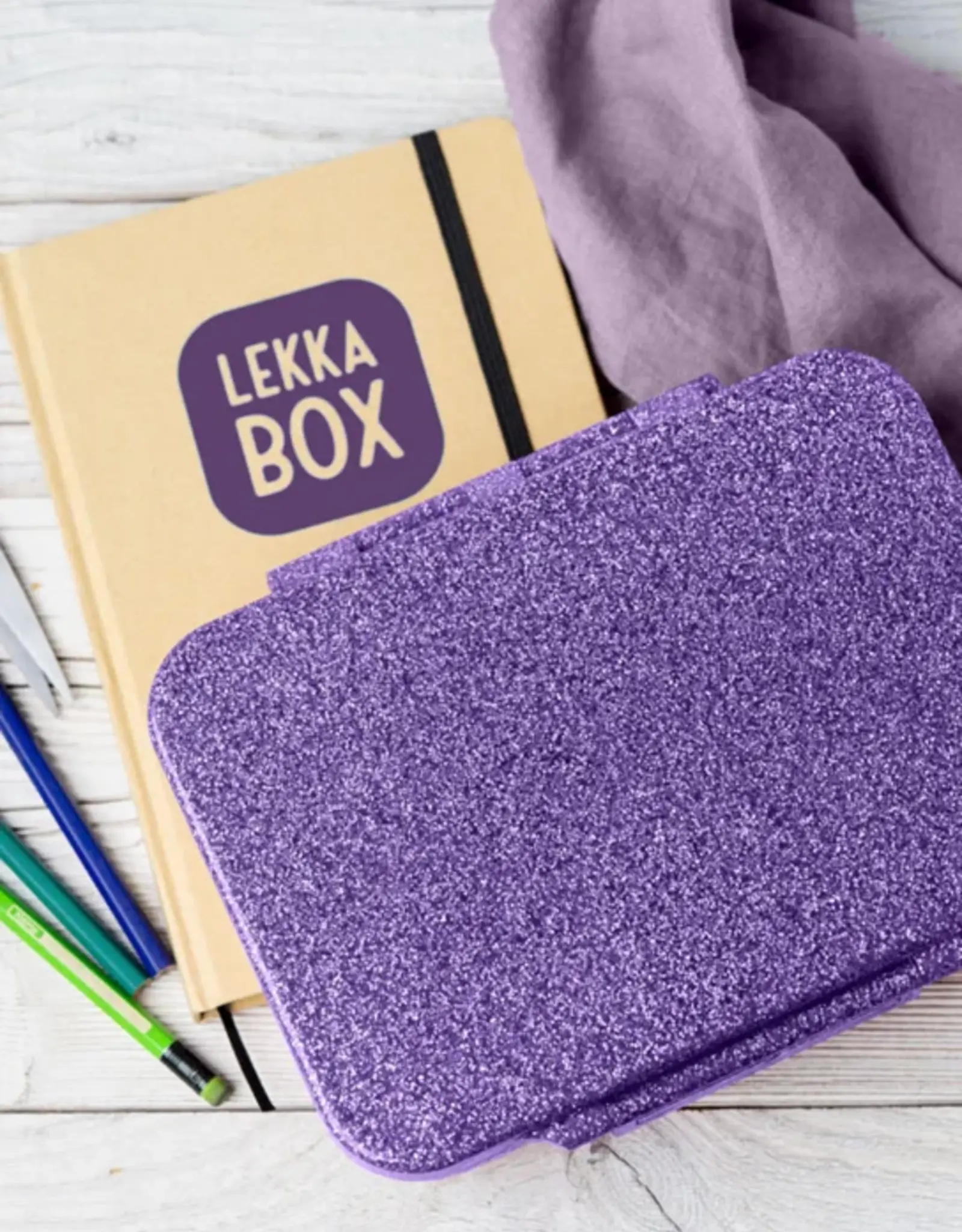 LEKKABOX Lekkabox Glamour lunchbox 4 vakken - Paars