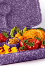 LEKKABOX Lekkabox Glamour - Lunchbox met 4 vakken - Paars