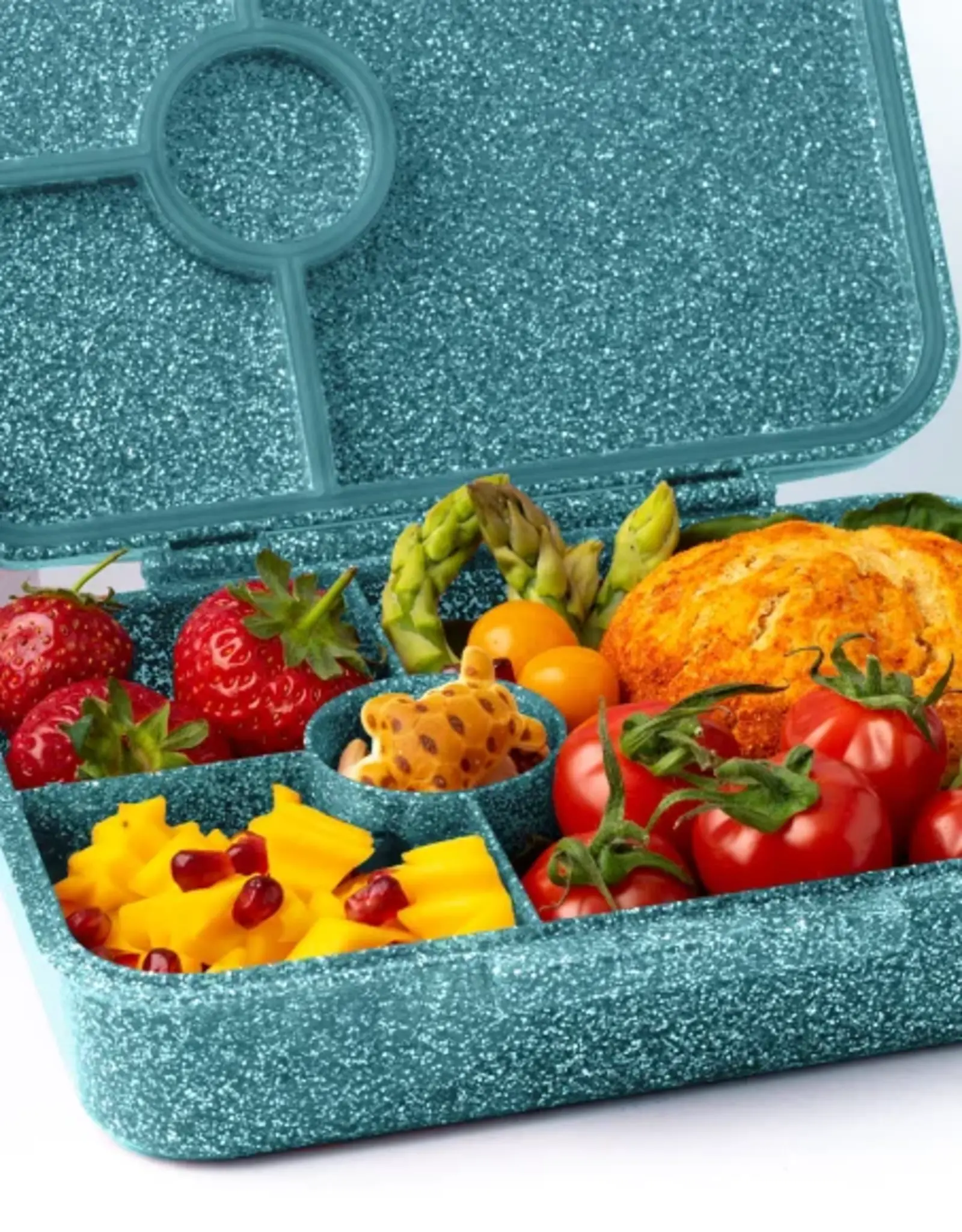 LEKKABOX Lekkabox Glamour lunchbox 4 vakken - Aqua