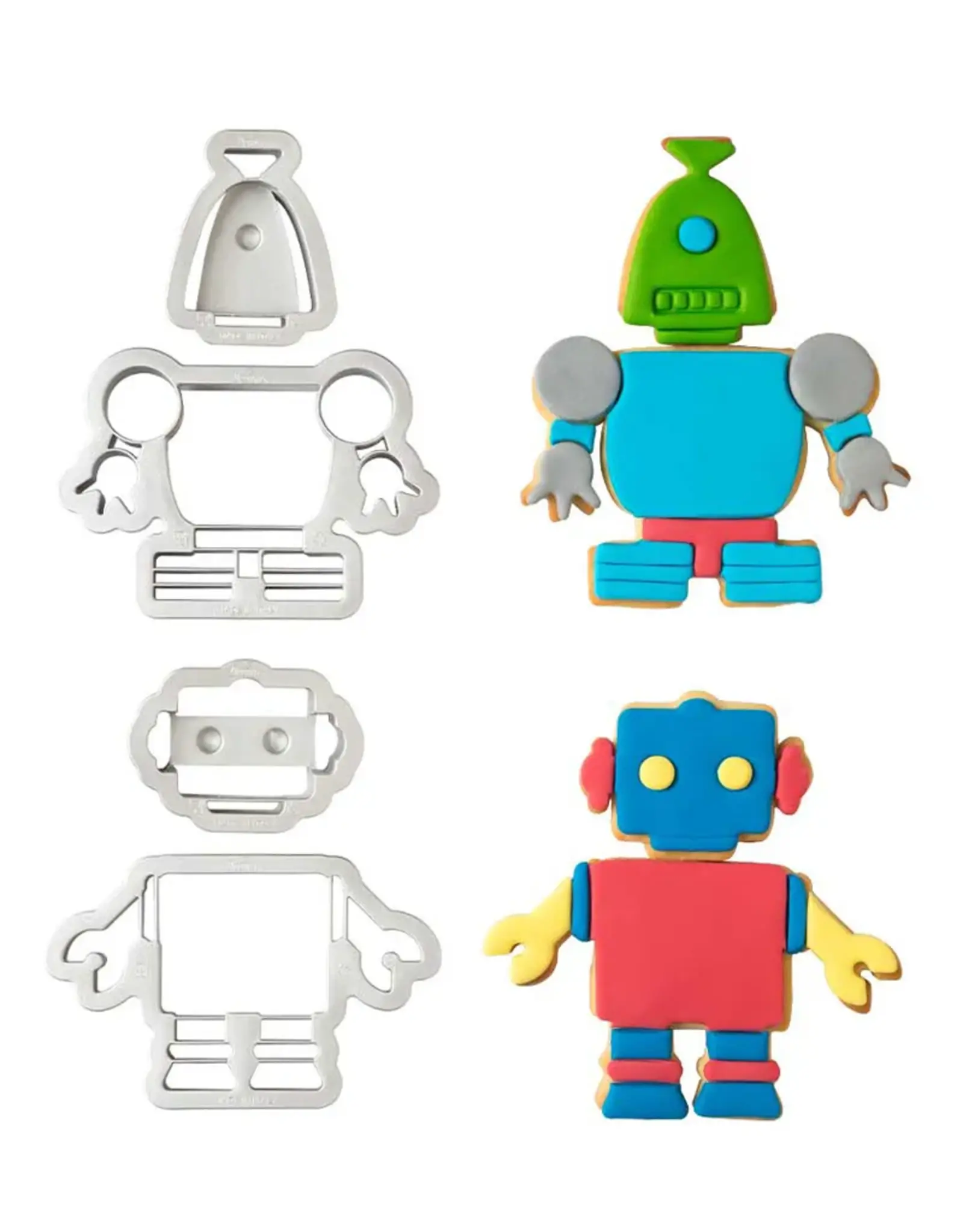 Decora Decora Robot uitstekers (set met 4 kunststof uitstekers)