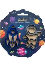 Decora Decora Set van 2 uitstekers ruimtevaart - astronaut/raket
