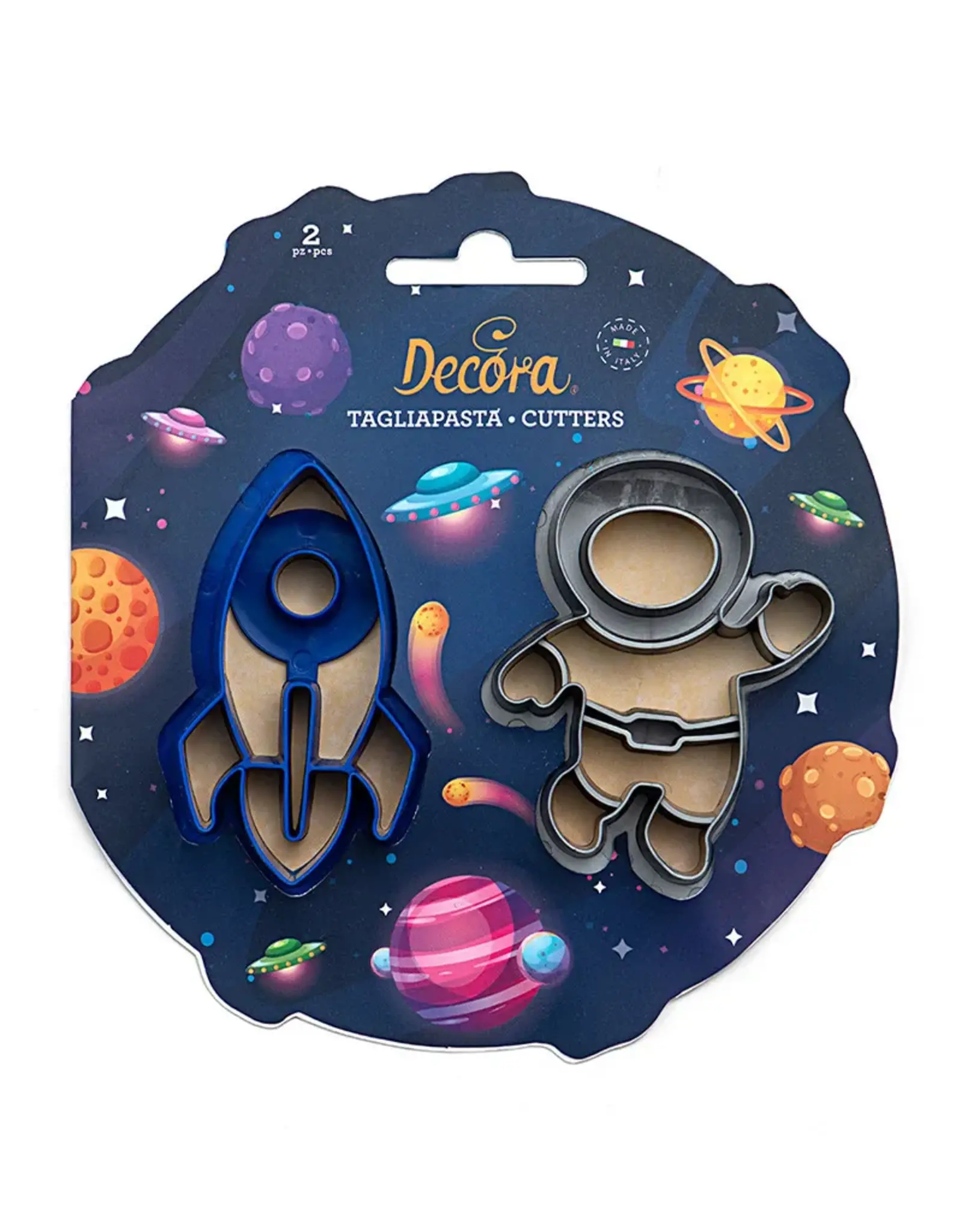 Decora Decora Set van 2 uitstekers ruimtevaart - astronaut/raket