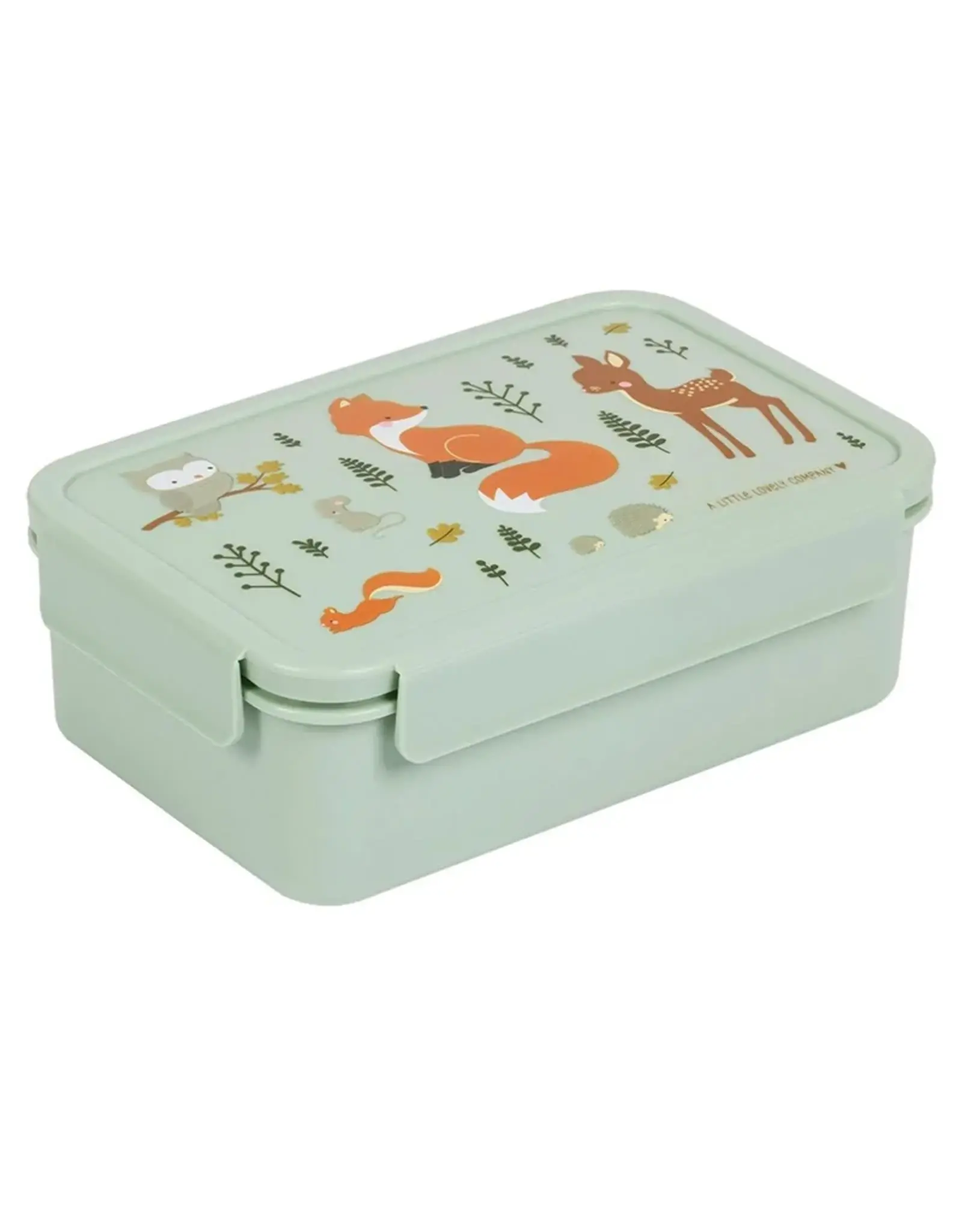 A Little Lovely Company Bento Lunchbox - Bosvriendjes Saliegroen