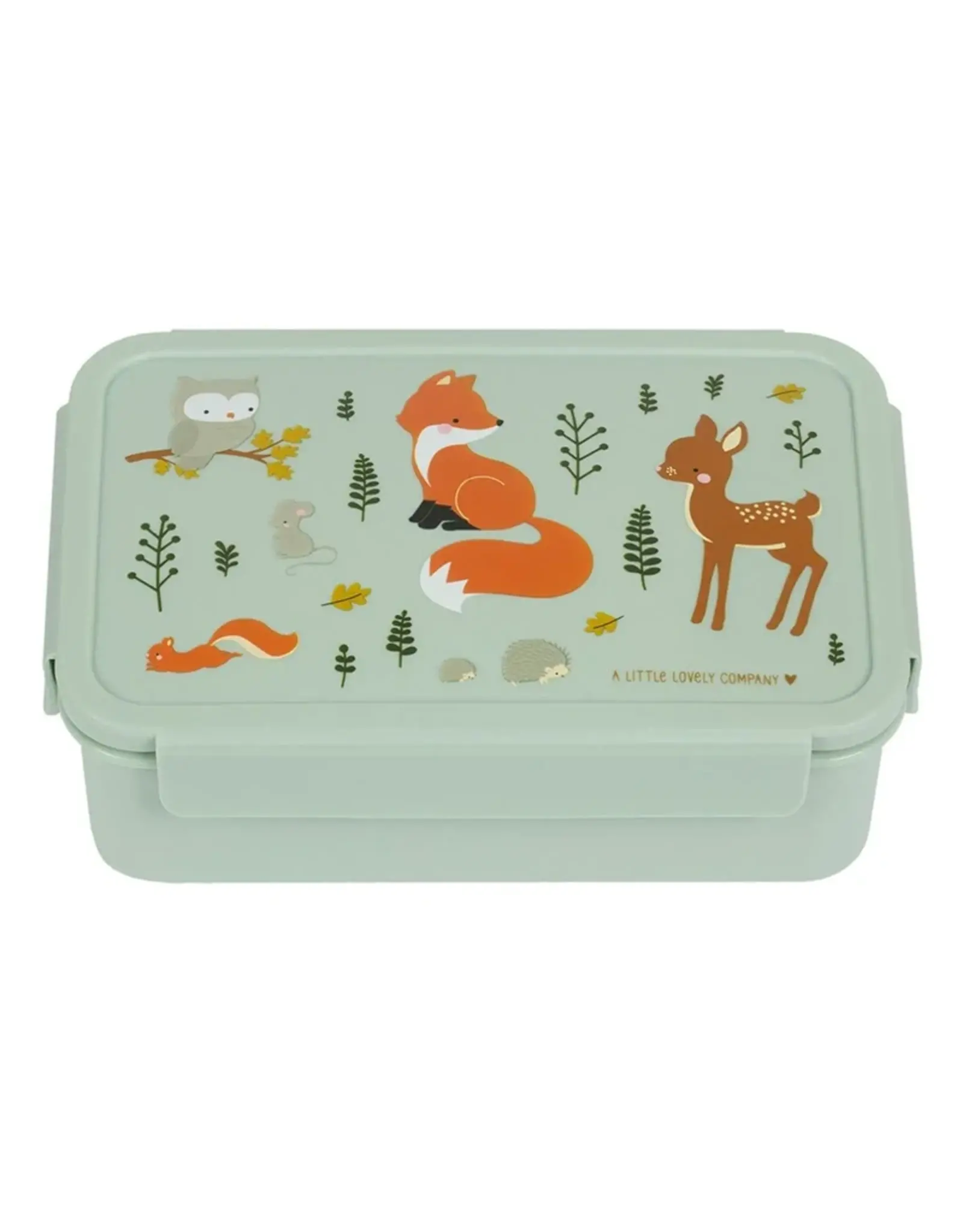 A Little Lovely Company Bento Lunchbox - Bosvriendjes Saliegroen