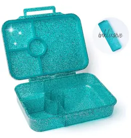 LEKKABOX Lekkabox Glamour - Lunchbox met 4 vakken - Aqua