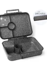 LEKKABOX Lekkabox Glamour - Lunchbox met 4 vakken - Zwart