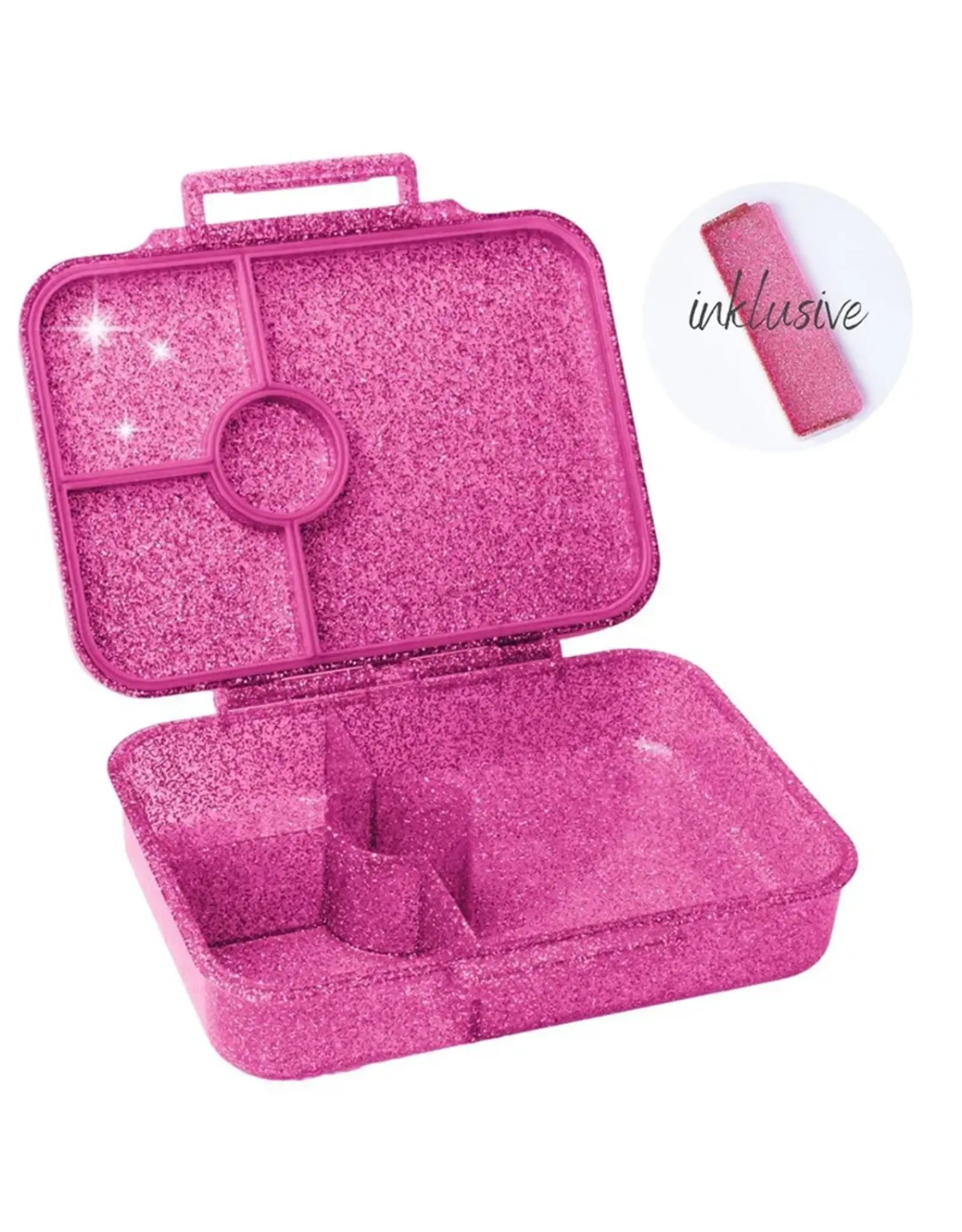 LEKKABOX Lekkabox Glamour - Lunchbox met 4 vakken - Roze