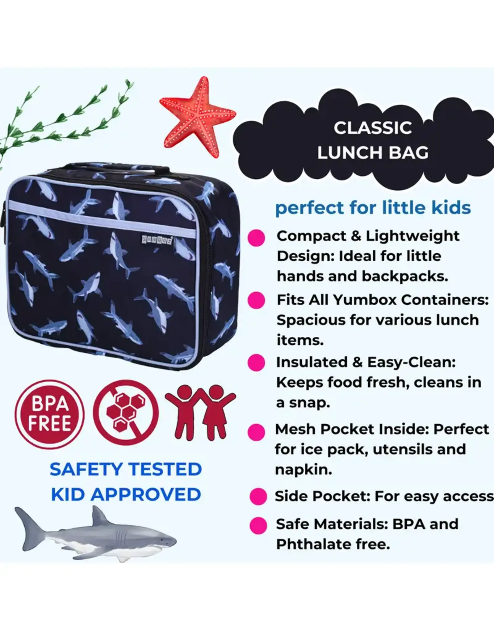 Yumbox Yumbox Classic lunch bag - Pacific Shark