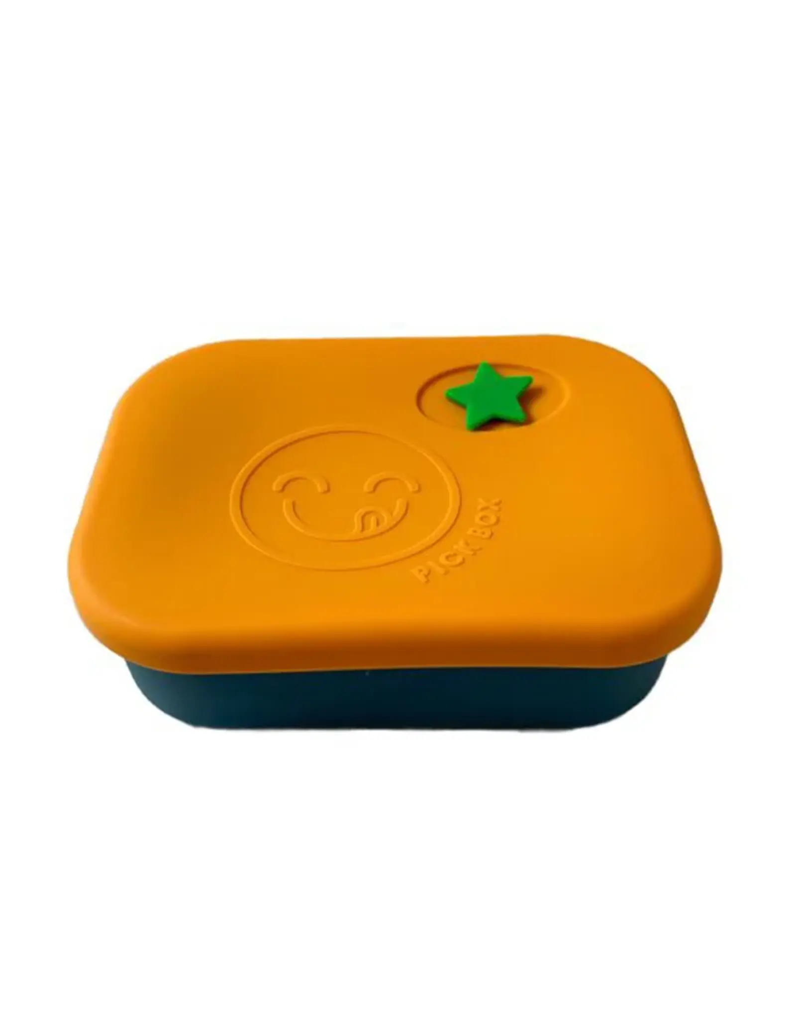 Pick Plates Pick Box Classic - Siliconen lunchbox met 3 vakken - geel