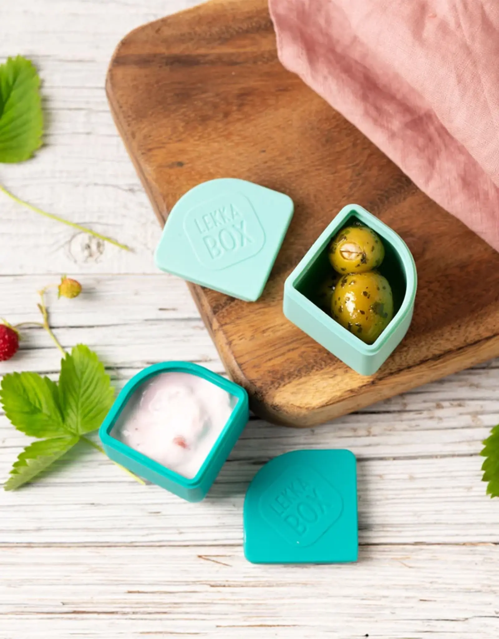 LEKKABOX Lekkabox Siliconen Dippotjes 40ml (set van 2) - Ocean