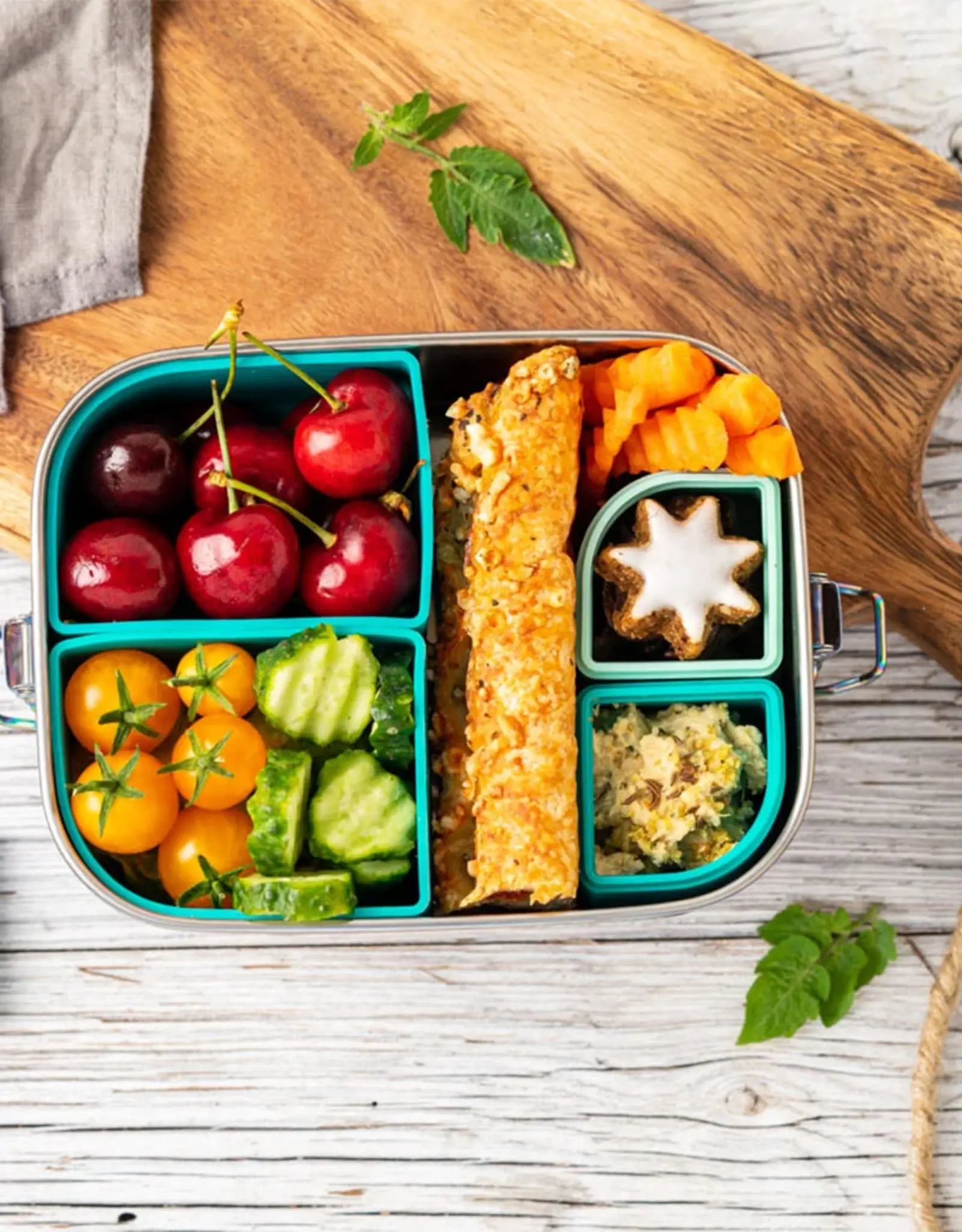 LEKKABOX Lekkabox Siliconen Dippotjes 40ml (set van 2) - Ocean