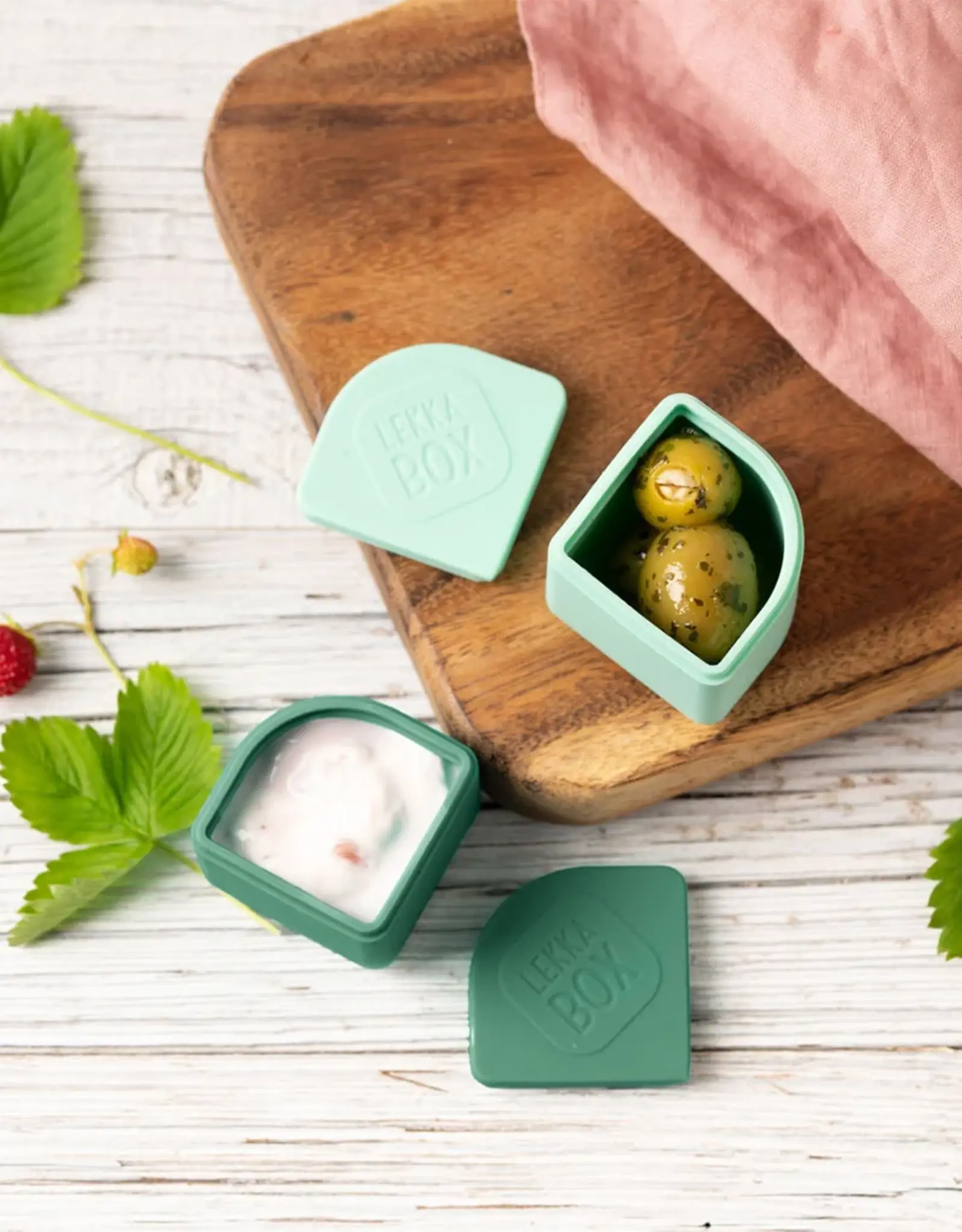 LEKKABOX Lekkabox Siliconen Dippotjes 40ml (set van 2) - Forest