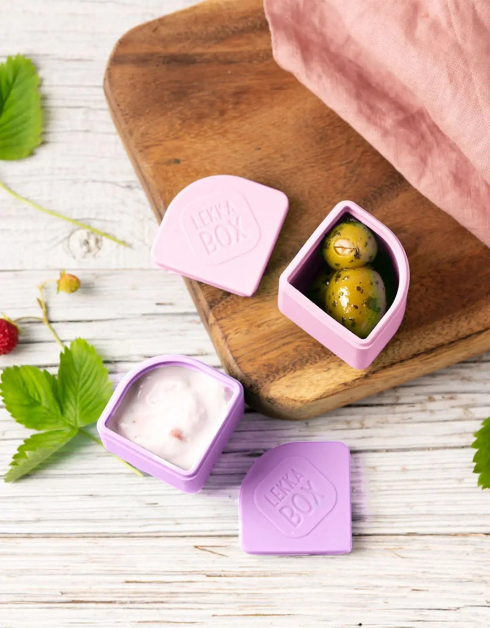 LEKKABOX Lekkabox Siliconen Dippotjes 40ml (set van 2) - Lavender