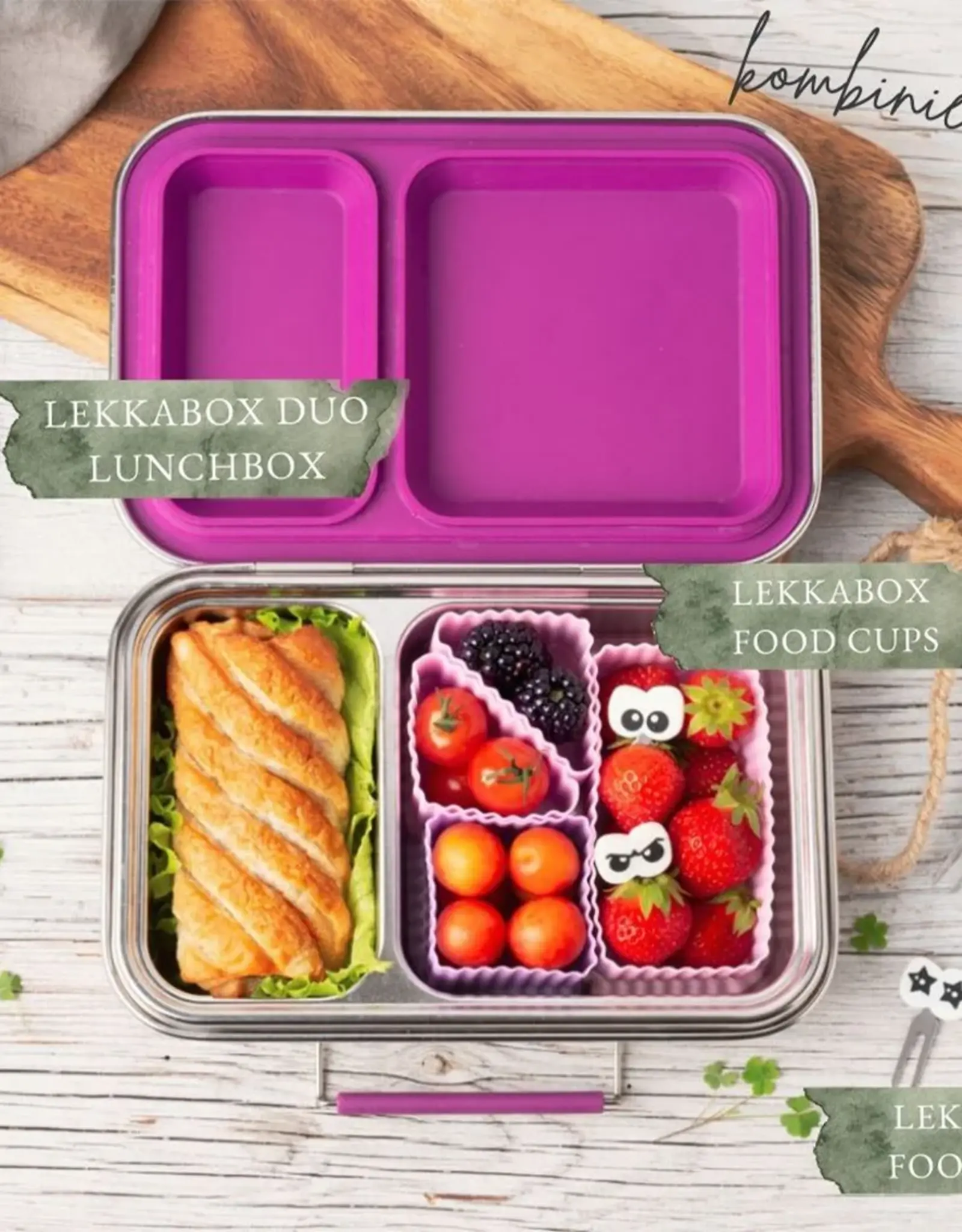 LEKKABOX Silicone Bento cups - set 4 - Lavender