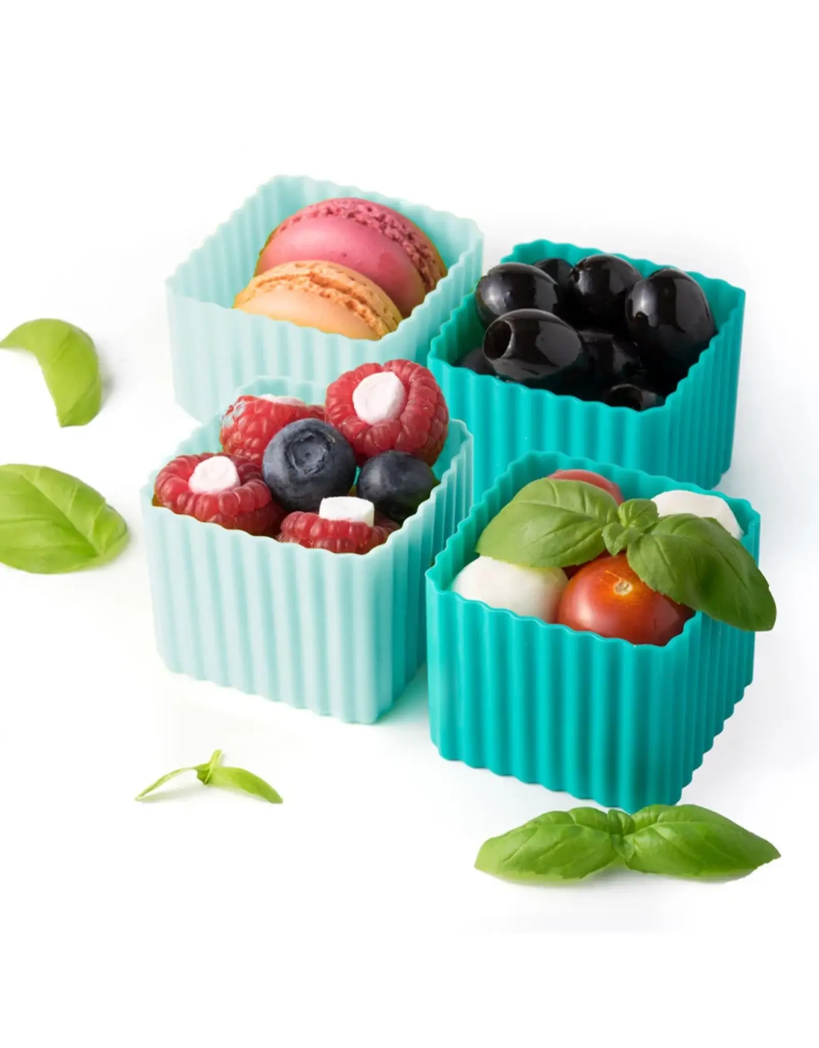 LEKKABOX Silicone Bento cups - set 4 - Ocean