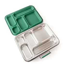 LEKKABOX Lekkabox Grande - RVS Lunchbox met 5 vakken - Forest