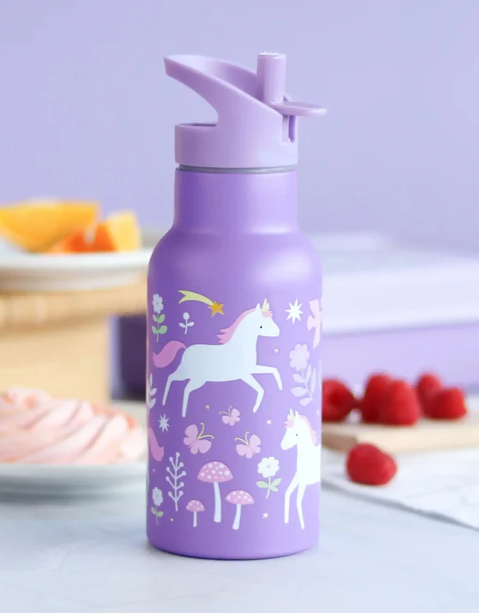 A Little Lovely Company RVS Drinkfles 350 ml - Unicorn Dreams