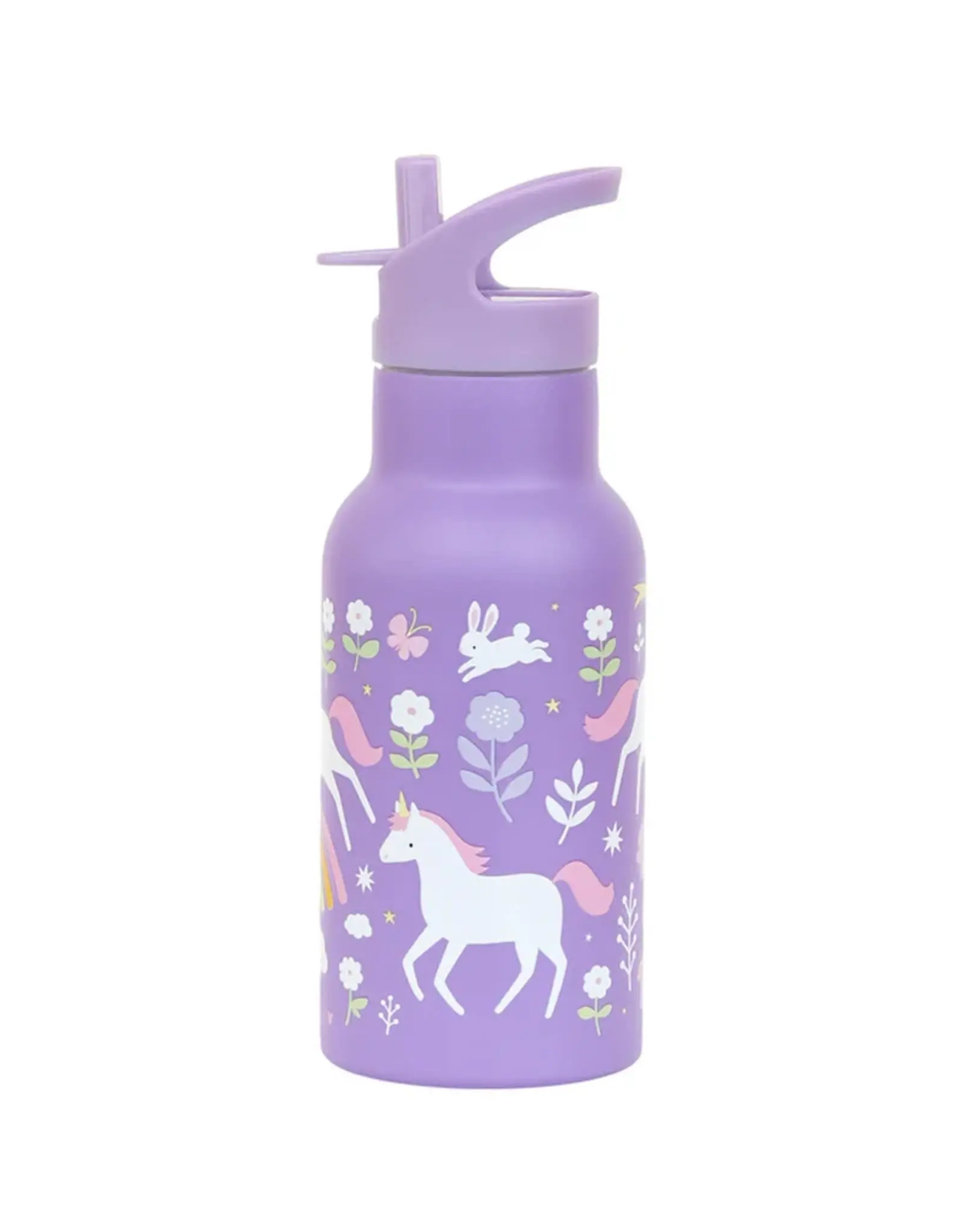 A Little Lovely Company RVS Drinkfles 350 ml - Unicorn Dreams