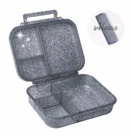 LEKKABOX Lekkabox Glamour Mini - Lunchbox met 3 vakken - Zwart