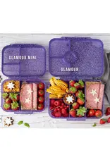LEKKABOX Lekkabox Glamour Mini - Lunchbox met 3 vakken - Paars