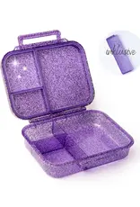 LEKKABOX Lekkabox Glamour Mini - Lunchbox met 3 vakken - Paars