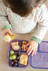 LEKKABOX Lekkabox Glamour Mini - Lunchbox met 3 vakken - Paars