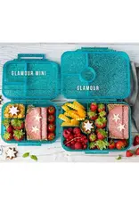 LEKKABOX Lekkabox Glamour Mini - Lunchbox met 3 vakken - Aqua