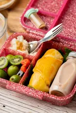 LEKKABOX Lekkabox Glamour Mini - Lunchbox met 3 vakken - Roze